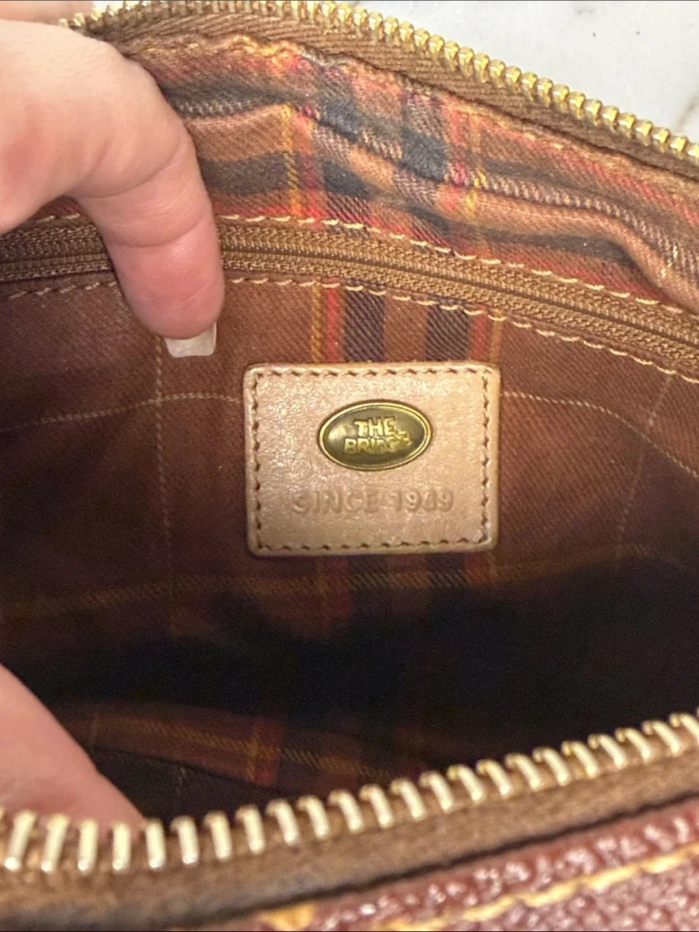 The Bridge Made in Italy monogram shoulder bag